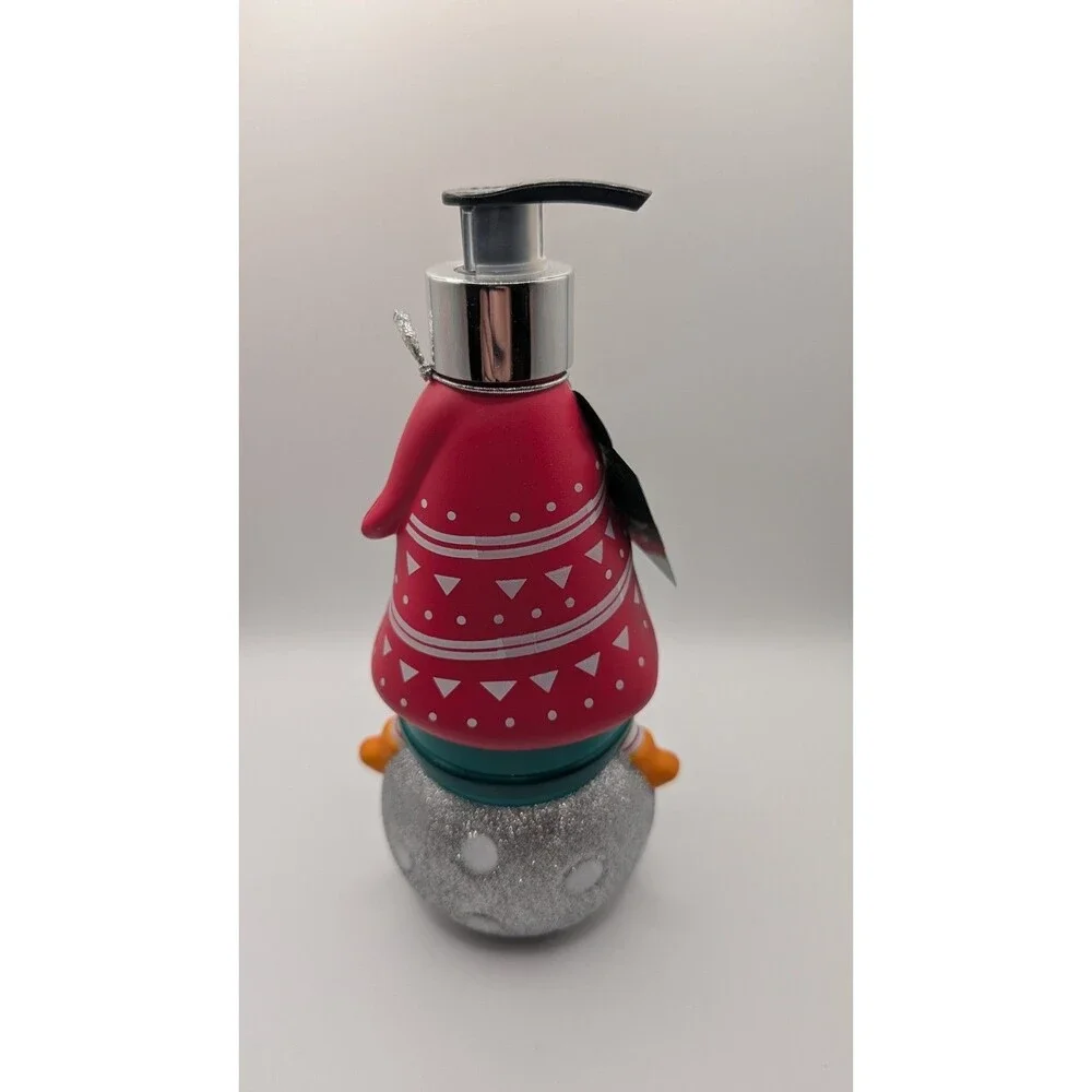 Holly Jolly Vanilla Frosting Gnome Refillable Hand Soap Dispenser Christmas